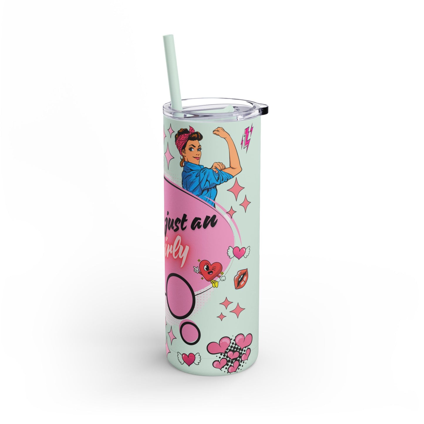 EMT Girly Skinny Tumbler - 20oz Matte Drinkware for Medical Professionals