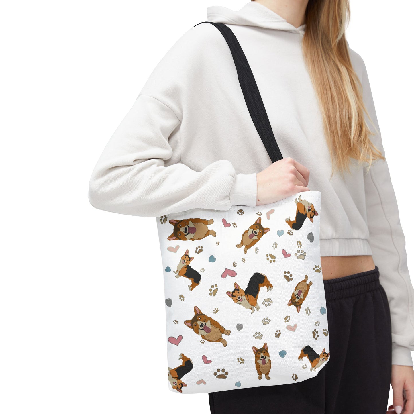 Playful Corgi Tote Bag – Perfect for Dog Lovers