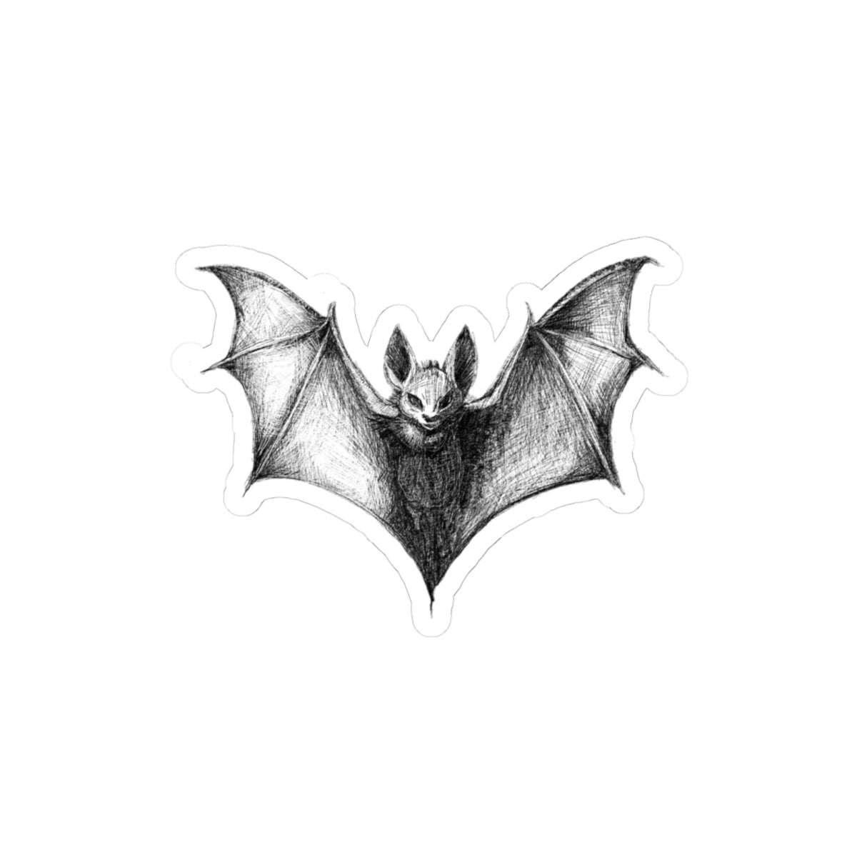 Spooky Bat Kiss-Cut Stickers – Perfect for Halloween & Gothic Decor