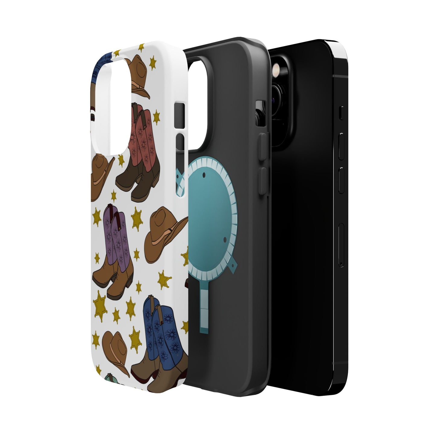 Cowboy Boots Magnetic Tough Case - Durable Phone Protection with Western Flair