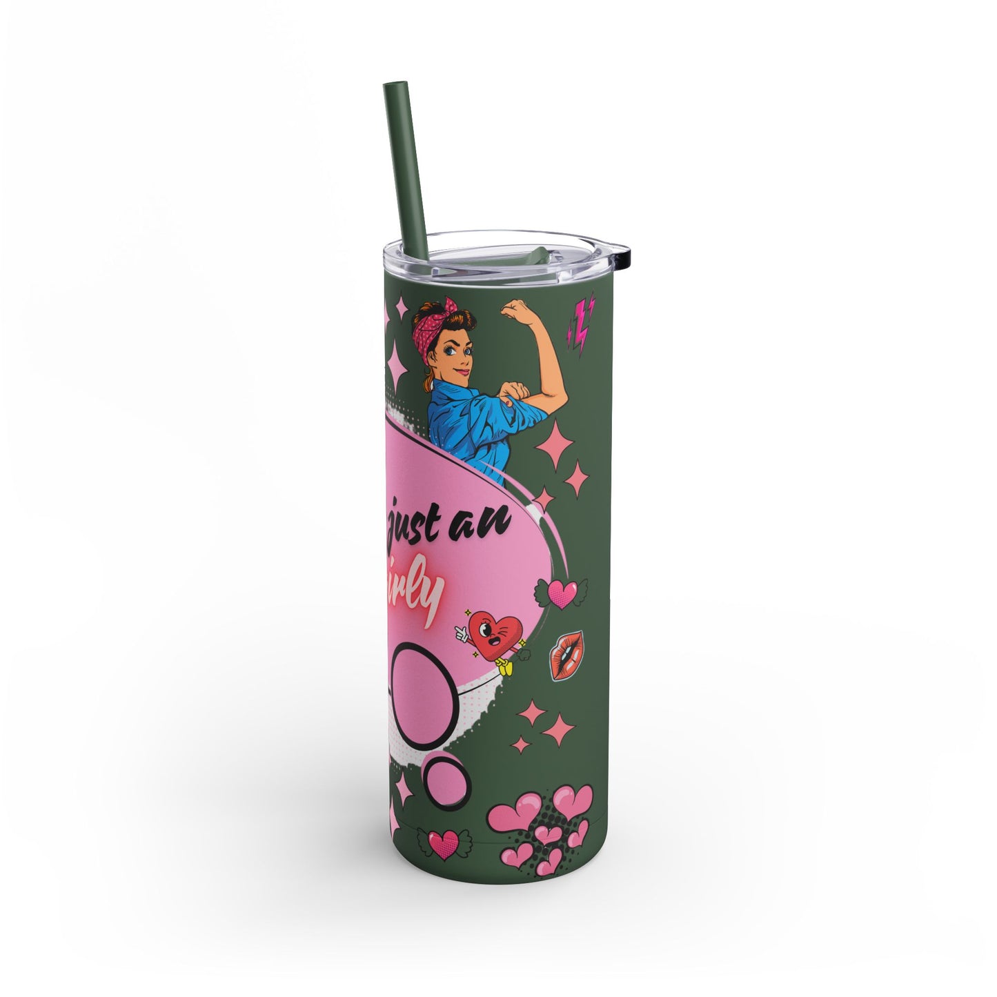 EMT Girly Skinny Tumbler - 20oz Matte Drinkware for Medical Professionals