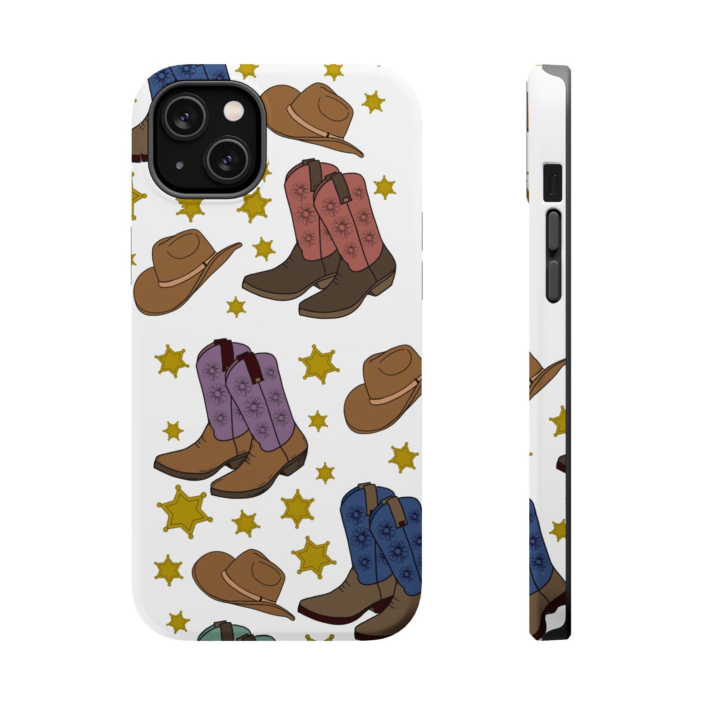 Cowboy Boots Magnetic Tough Case - Durable Phone Protection with Western Flair