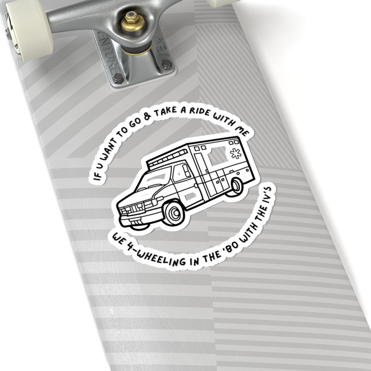 Retro Ambulance Kiss-Cut Stickers - Fun Car Decor for Adventurers