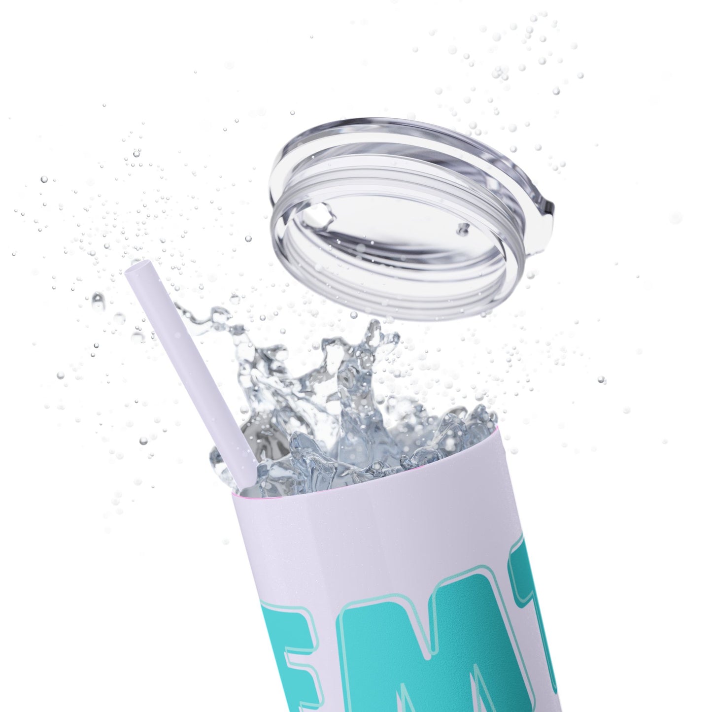 Unicorn 'EMT Life' Skinny Tumbler with Straw - 20oz Fun Drinkware