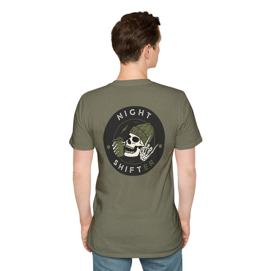Night Shifter Skull T-Shirt | Unisex graphic tee for nurses| EMT | Paramedic| Spooky Vibes