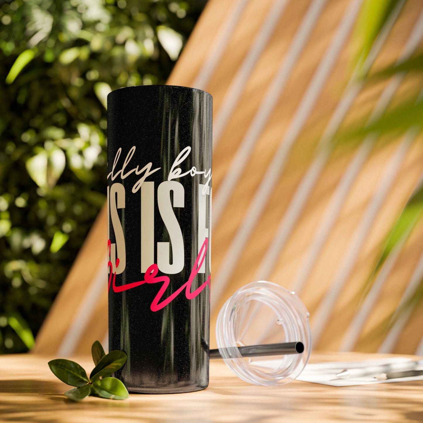 Silly boys EMS is for Girl Skinny Tumbler with Straw - 20oz Travel Cup
