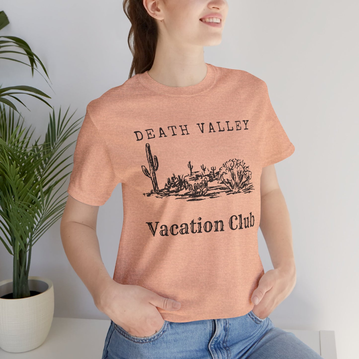 Death Valley Vacation Club Unisex Tee - Casual Cactus Graphic T-Shirt