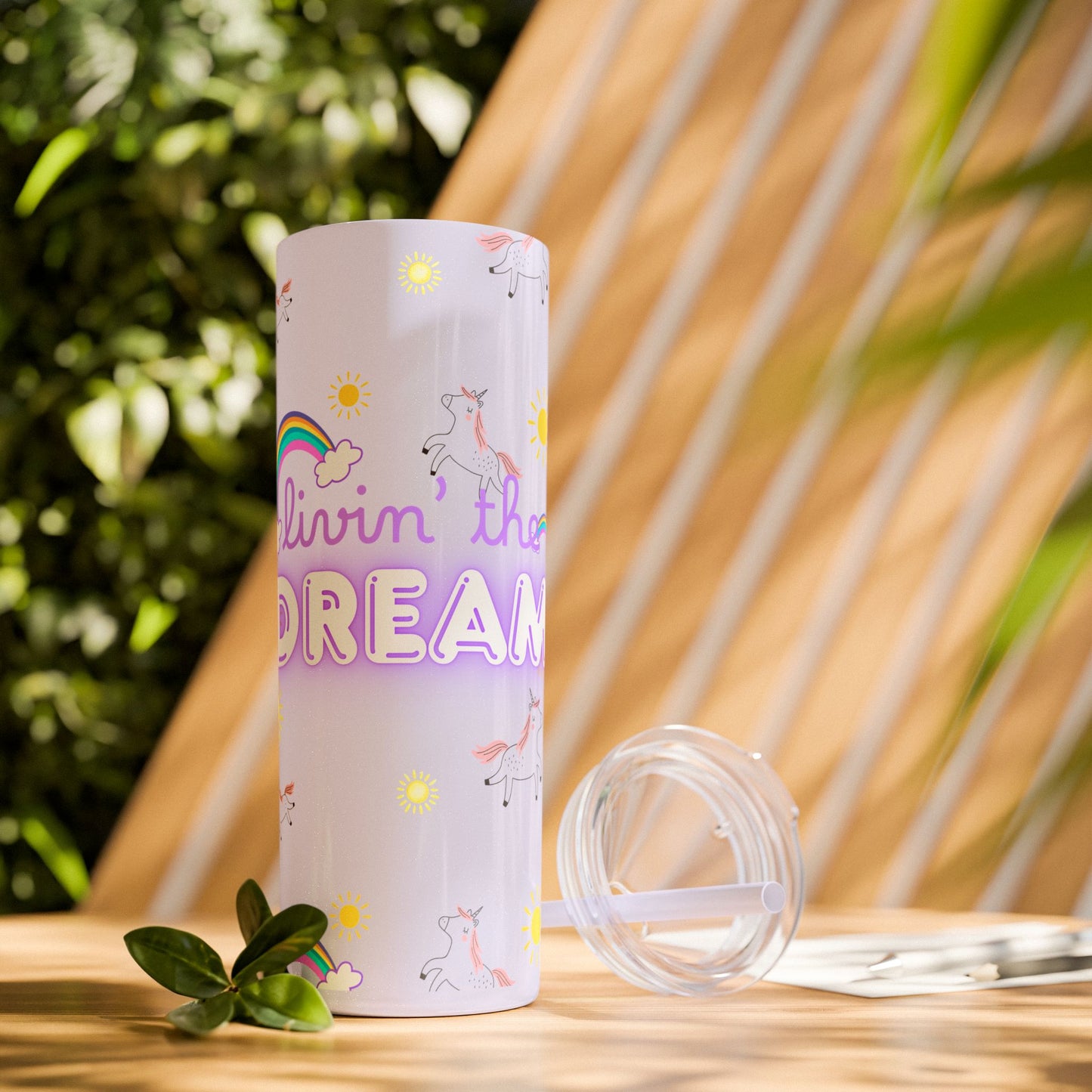 Motivational Unicorn Tumbler - 20oz "Livin' the Dream" funny gift for nurses, EMT’s, paramedics
