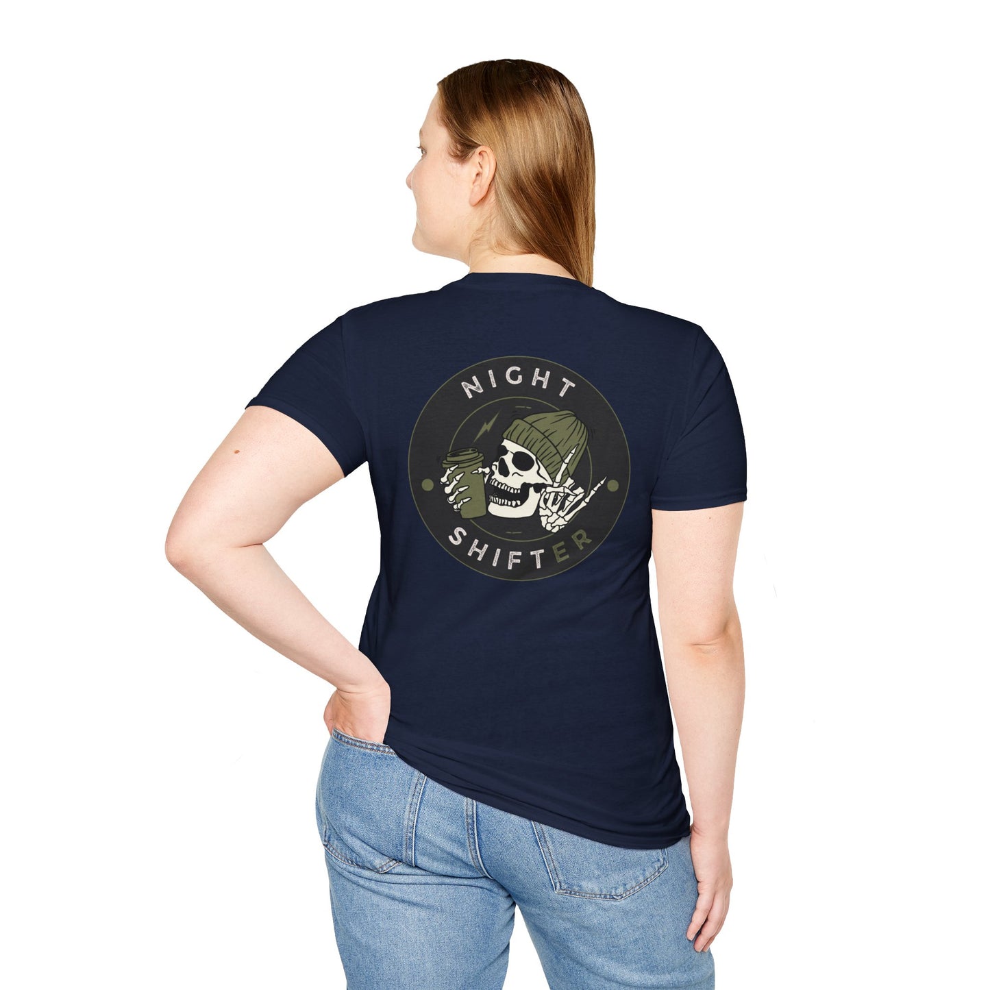 Night Shifter Skull T-Shirt | Unisex graphic tee for nurses| EMT | Paramedic| Spooky Vibes