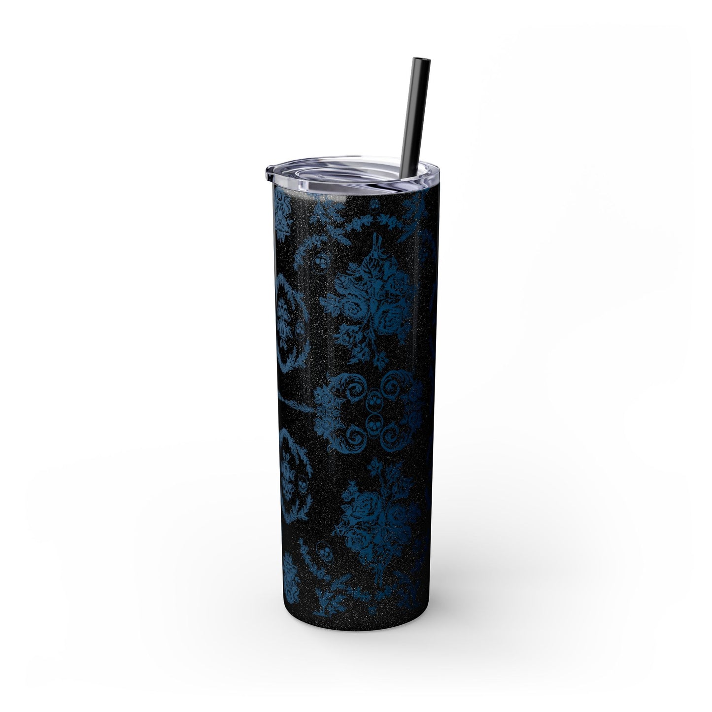 Old Money Halloween Floral Skinny Tumbler with Straw, 20oz | Perfect for Coffee, Tea, Smoothies, Eco-Friendly Drinkware, Gift Idea