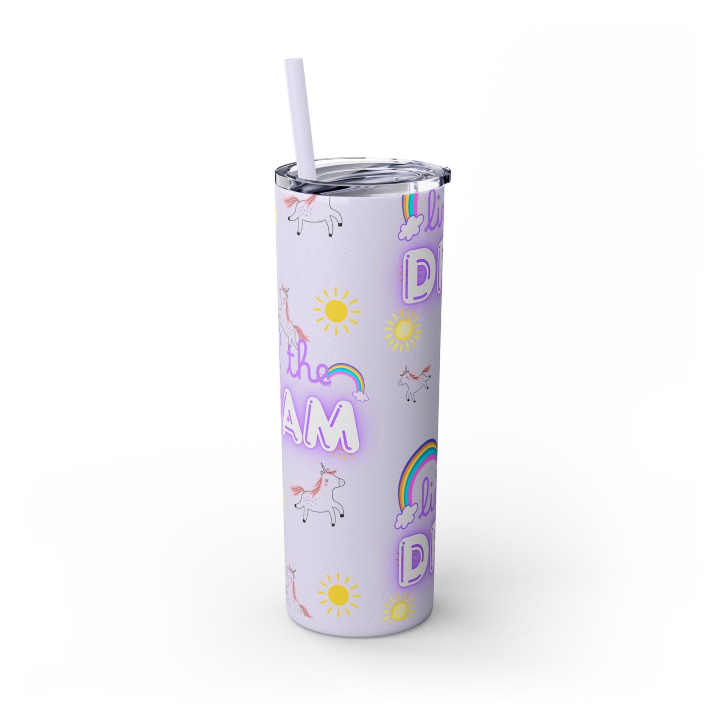Motivational Unicorn Tumbler - 20oz "Livin' the Dream" funny gift for nurses, EMT’s, paramedics