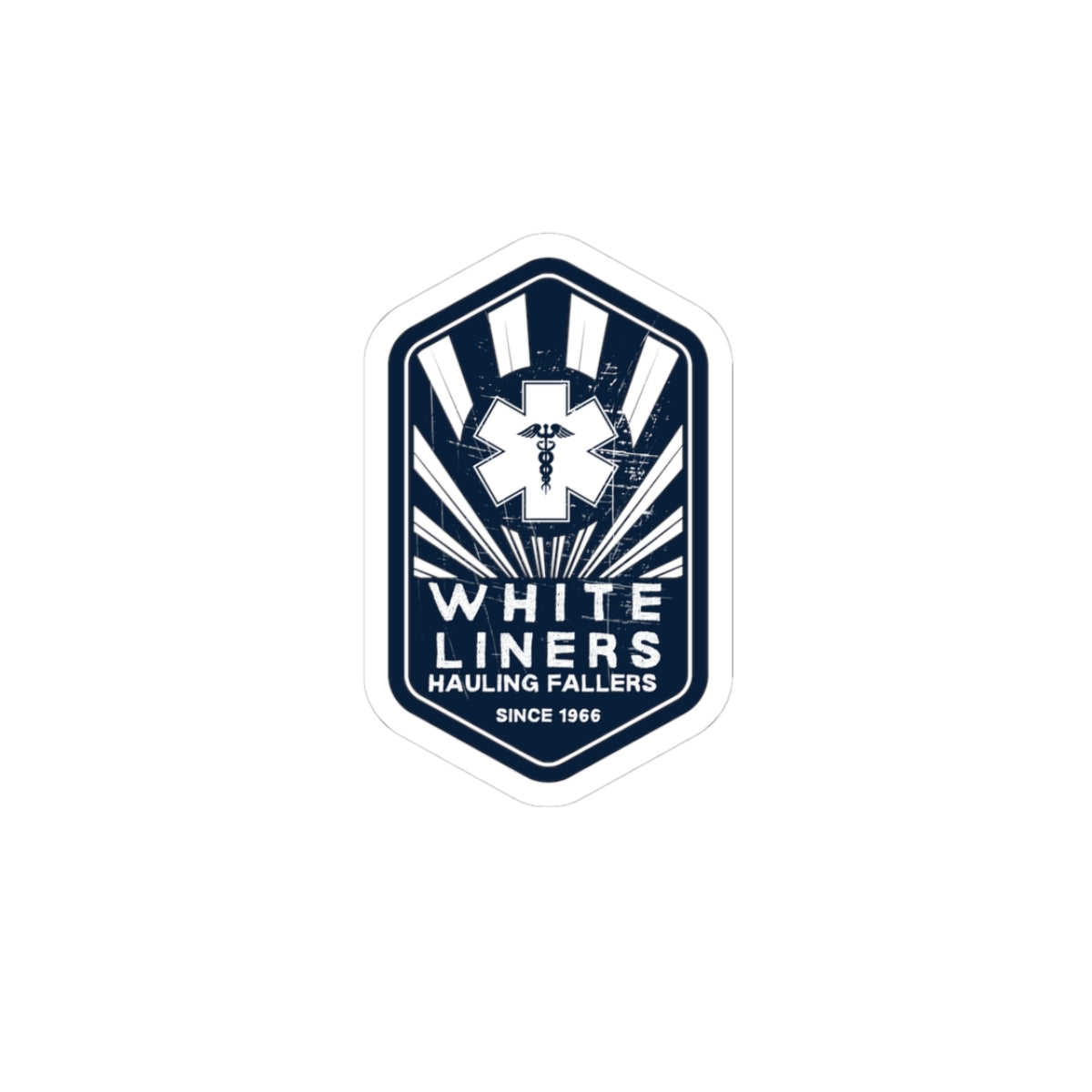 Vintage EMS White Liners Kiss-Cut Stickers, EMT Decals for Laptop, Car, Water Bottle, Gifts for First Responders, Emergency Services