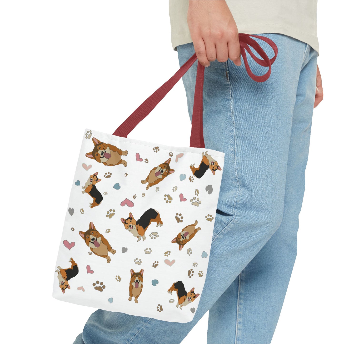 Playful Corgi Tote Bag – Perfect for Dog Lovers