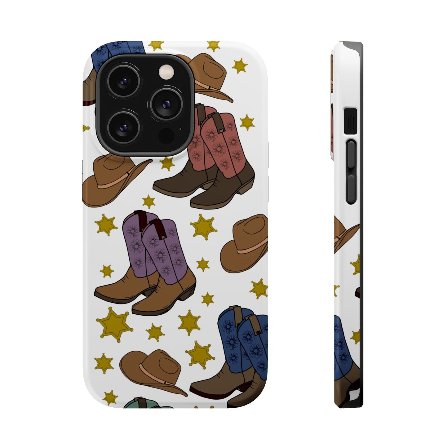 Cowboy Boots Magnetic Tough Case - Durable Phone Protection with Western Flair