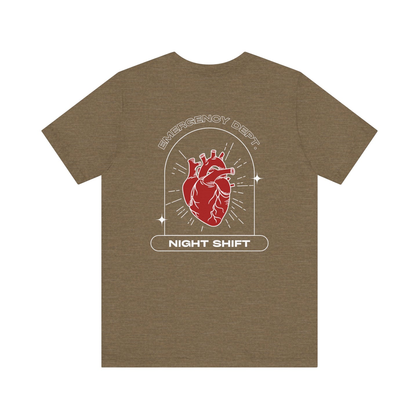 Emergency Department Printed Unisex Tee - Casual Comfort, Gift for Heart Lovers, Everyday Wear, Unique Style, Casual T-Shirt