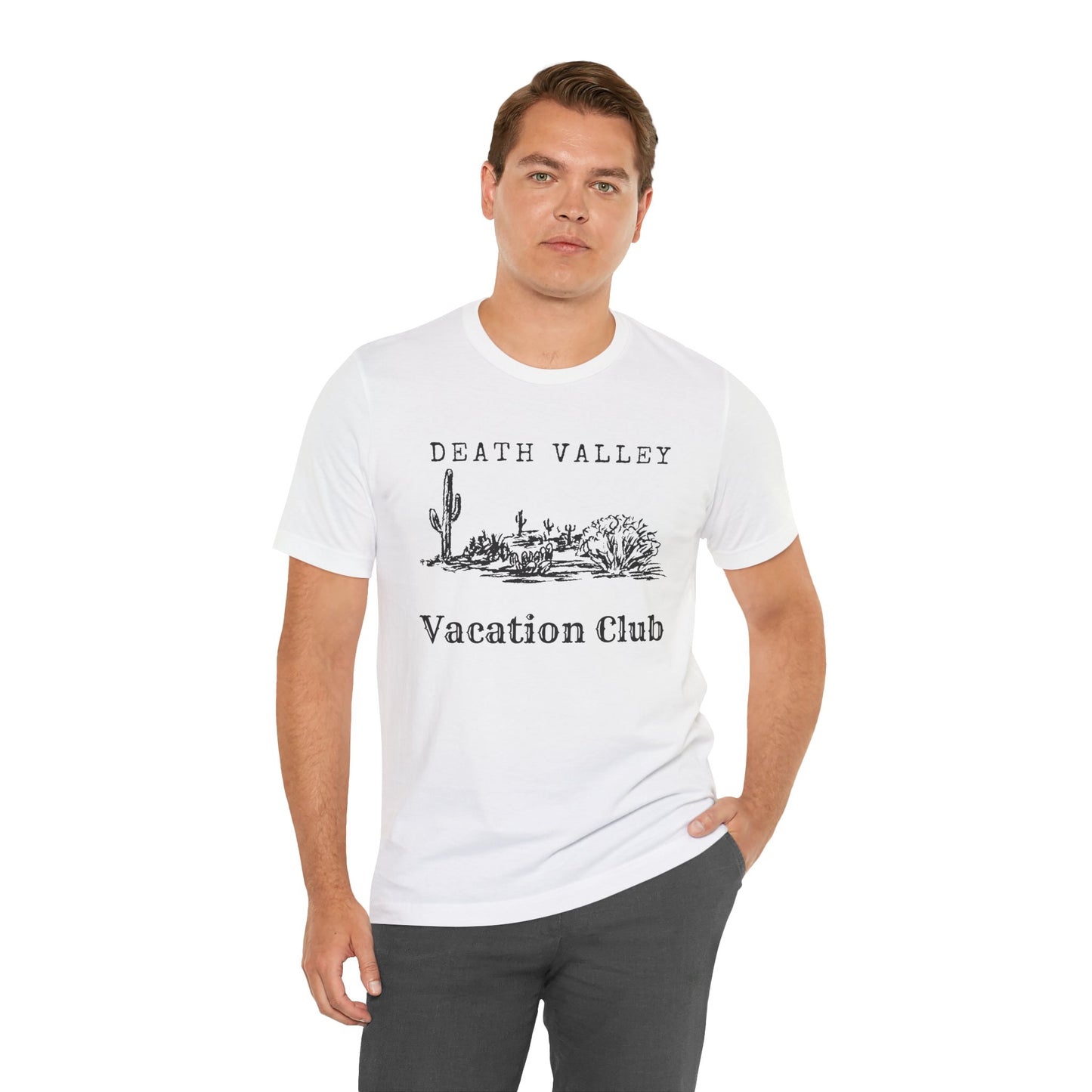 Death Valley Vacation Club Unisex Tee - Casual Cactus Graphic T-Shirt