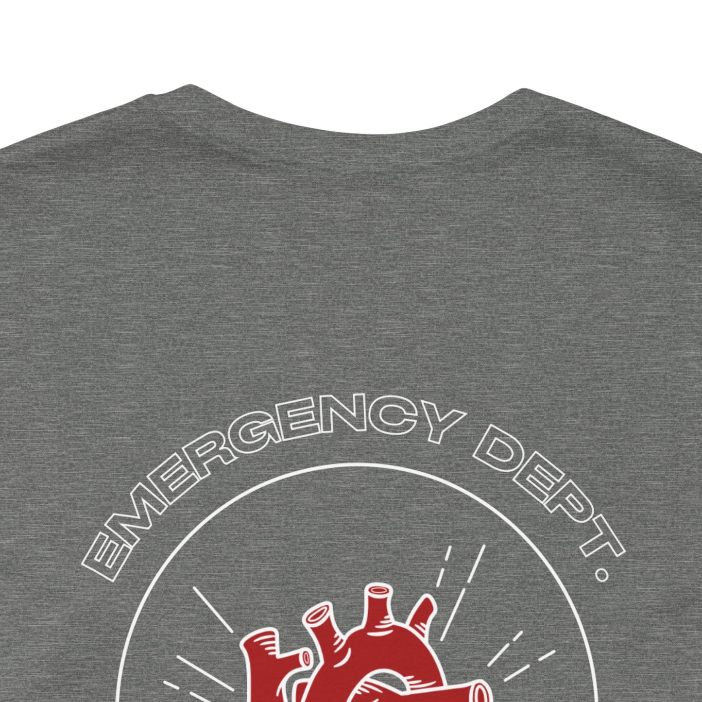 Emergency Department Printed Unisex Tee - Casual Comfort, Gift for Heart Lovers, Everyday Wear, Unique Style, Casual T-Shirt