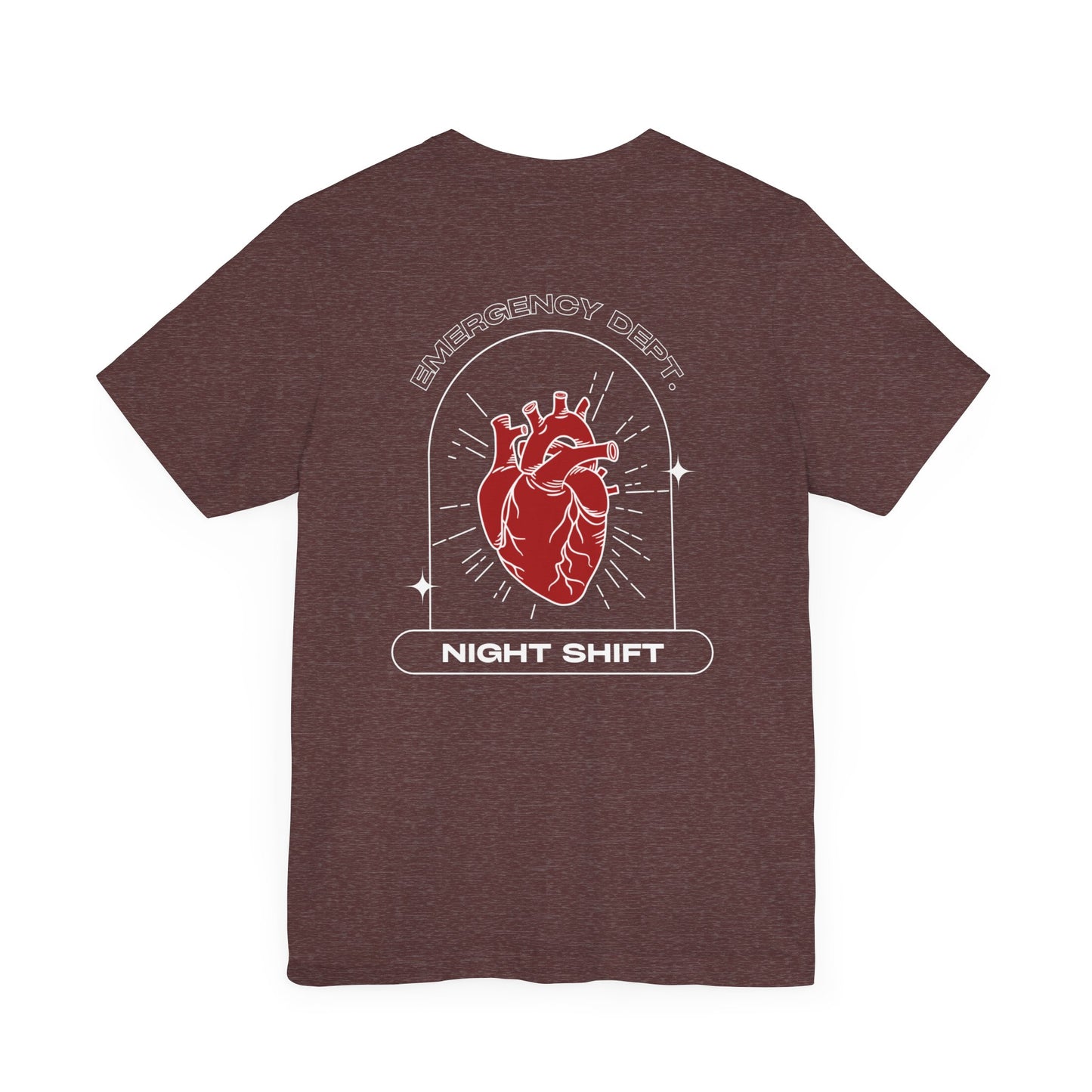 Emergency Department Printed Unisex Tee - Casual Comfort, Gift for Heart Lovers, Everyday Wear, Unique Style, Casual T-Shirt
