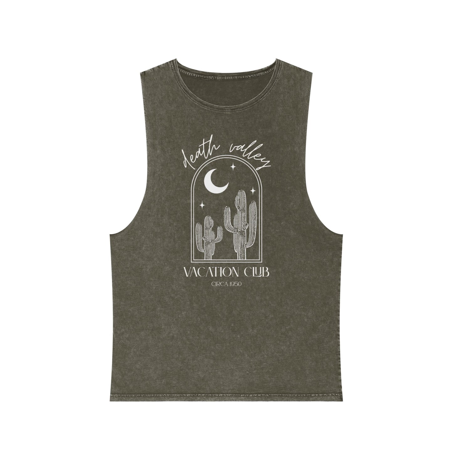 Desert Vibes Unisex Stonewash Tank Top | Vintage Style, Summer Wear, Vacation Tee, Festival Apparel, Boho Fashion