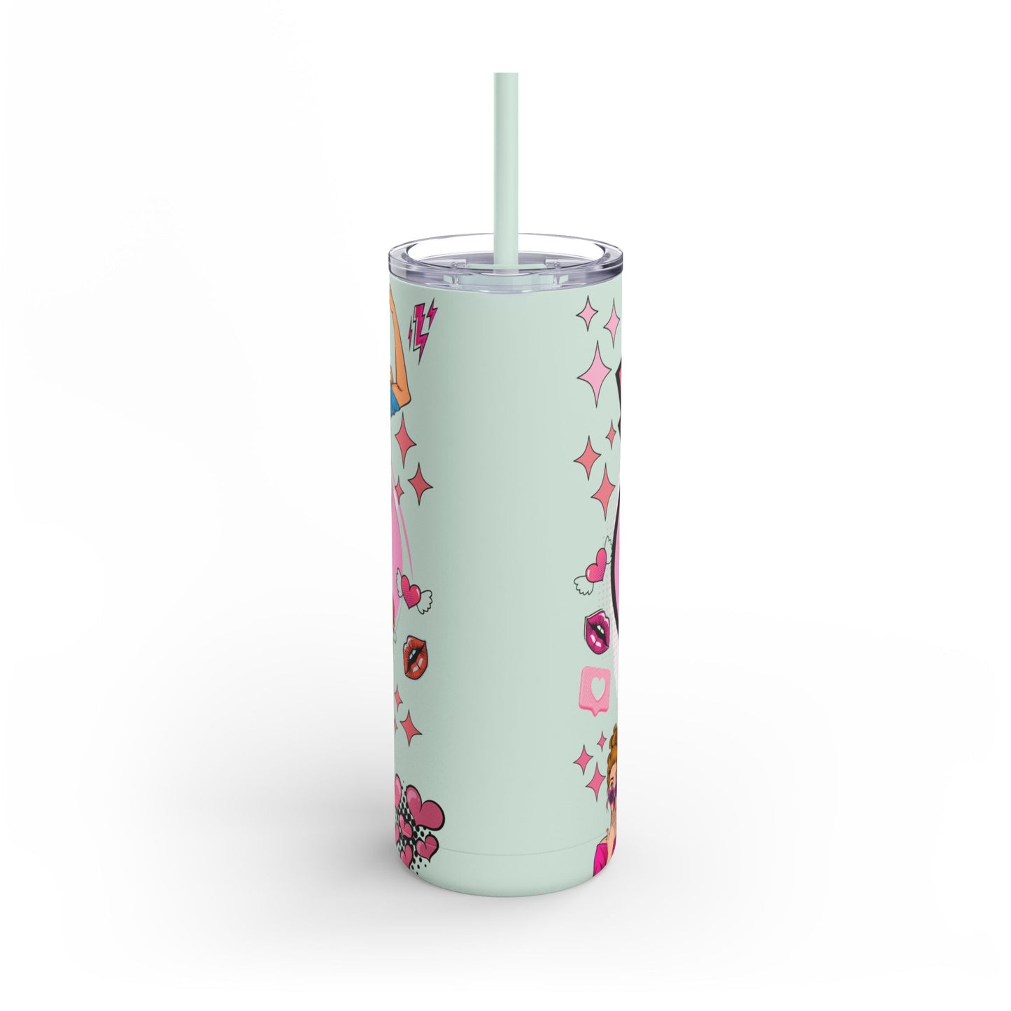 EMT Girly Skinny Tumbler - 20oz Matte Drinkware for Medical Professionals