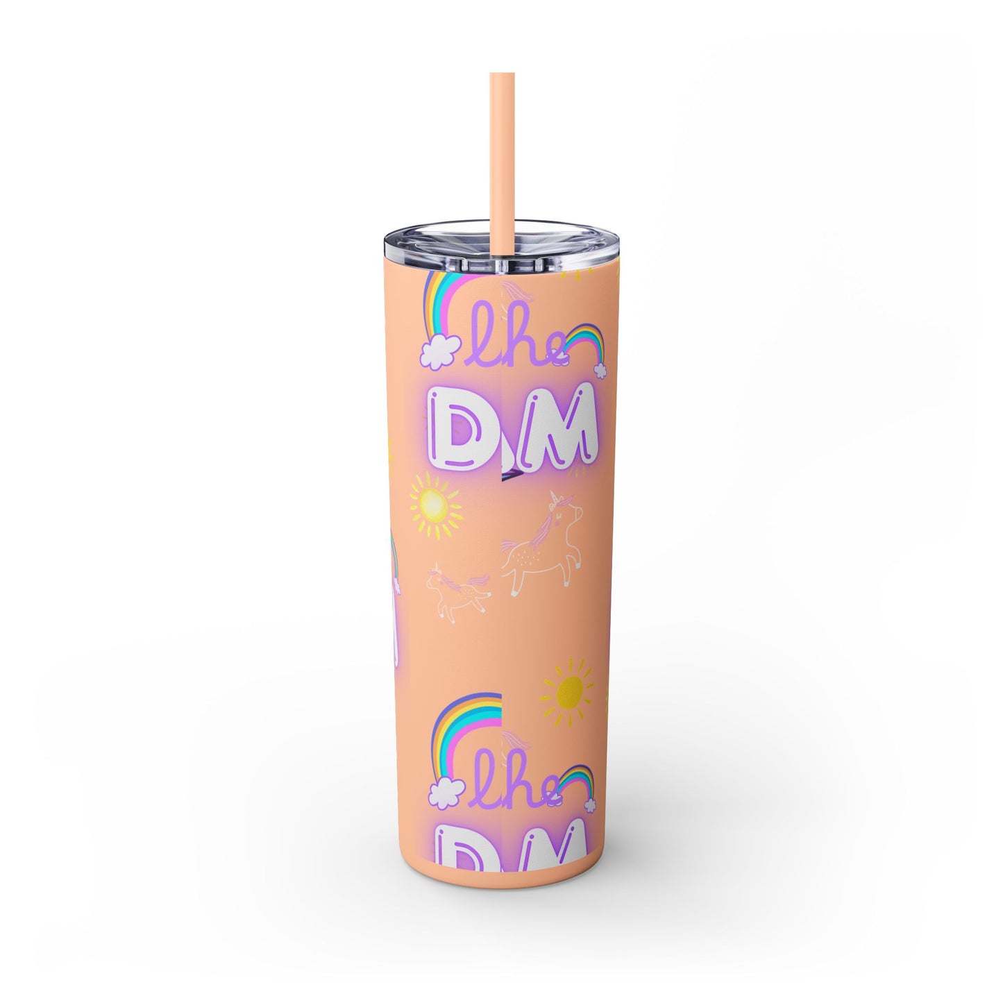 Living the Dream Skinny Tumbler with Straw - 20oz Inspirational Drinkware funny gift for nurses, EMT’s, paramedics, teachers