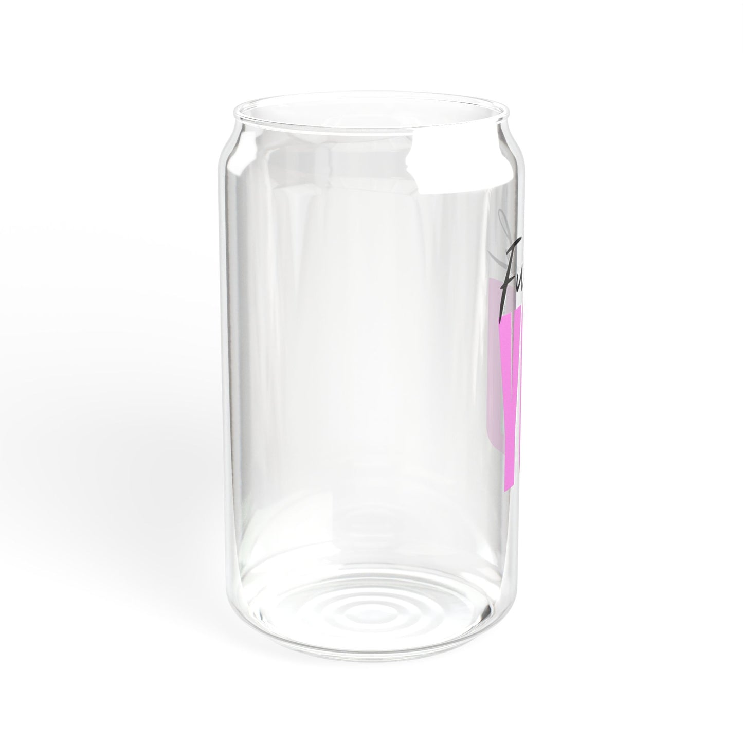 Funny Sipper Glass with Straw - 16oz 'Fuck You' Statement Cup