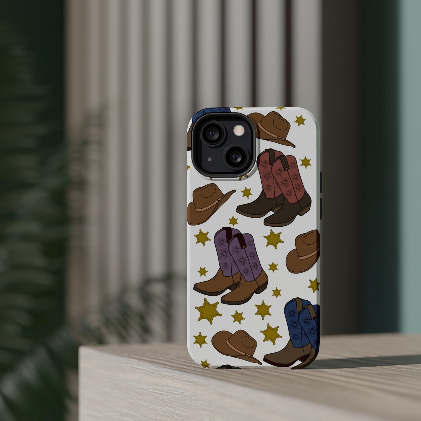 Cowboy Boots Magnetic Tough Case - Durable Phone Protection with Western Flair
