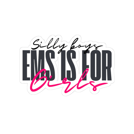 Empowering Girls Kiss-Cut Stickers | Silly Boys EMS is for Girls