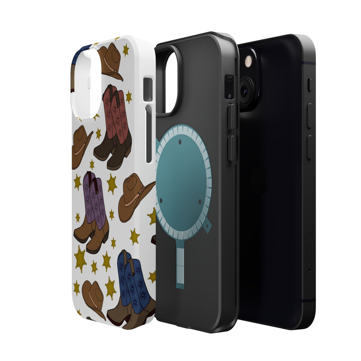 Cowboy Boots Magnetic Tough Case - Durable Phone Protection with Western Flair