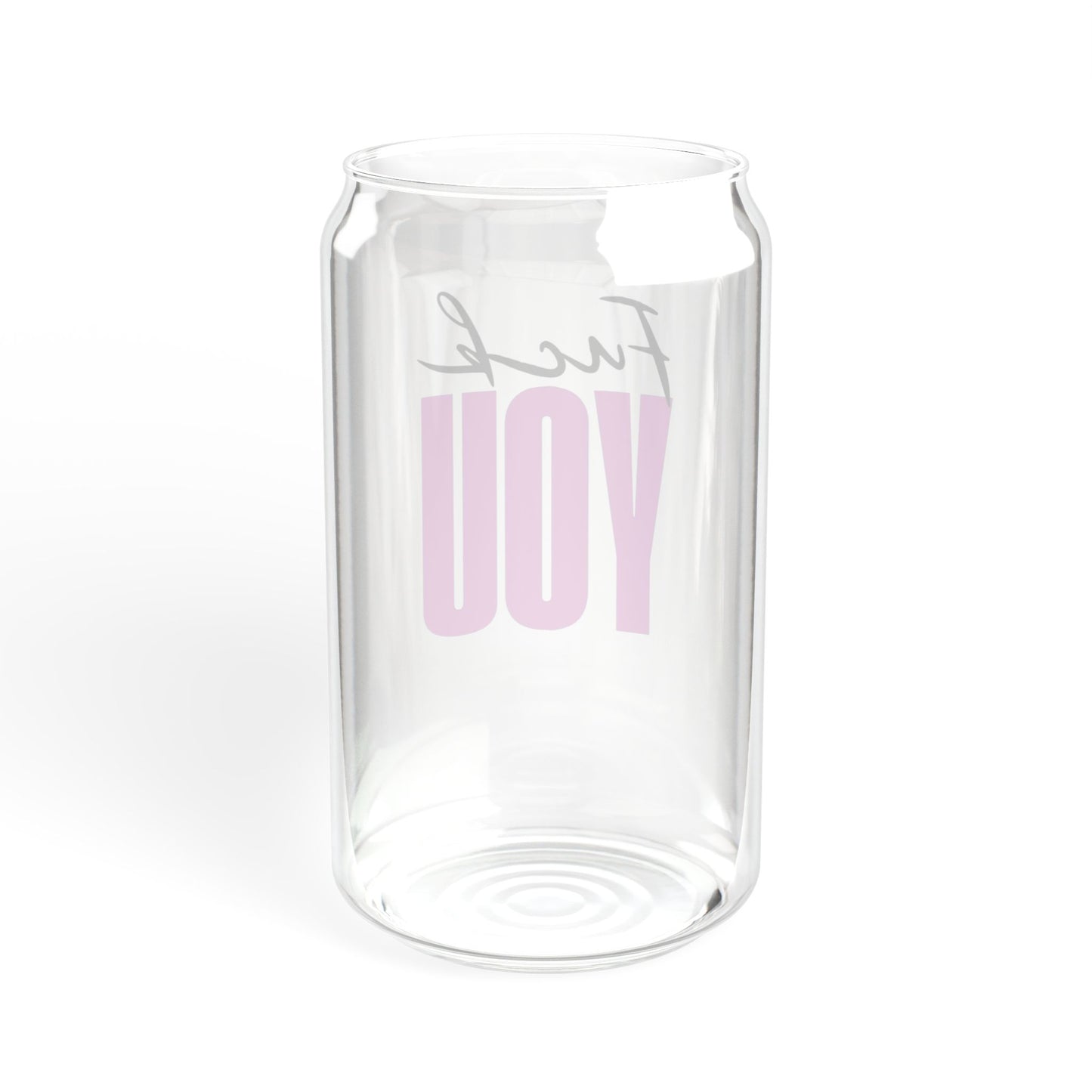 Funny Sipper Glass with Straw - 16oz 'Fuck You' Statement Cup