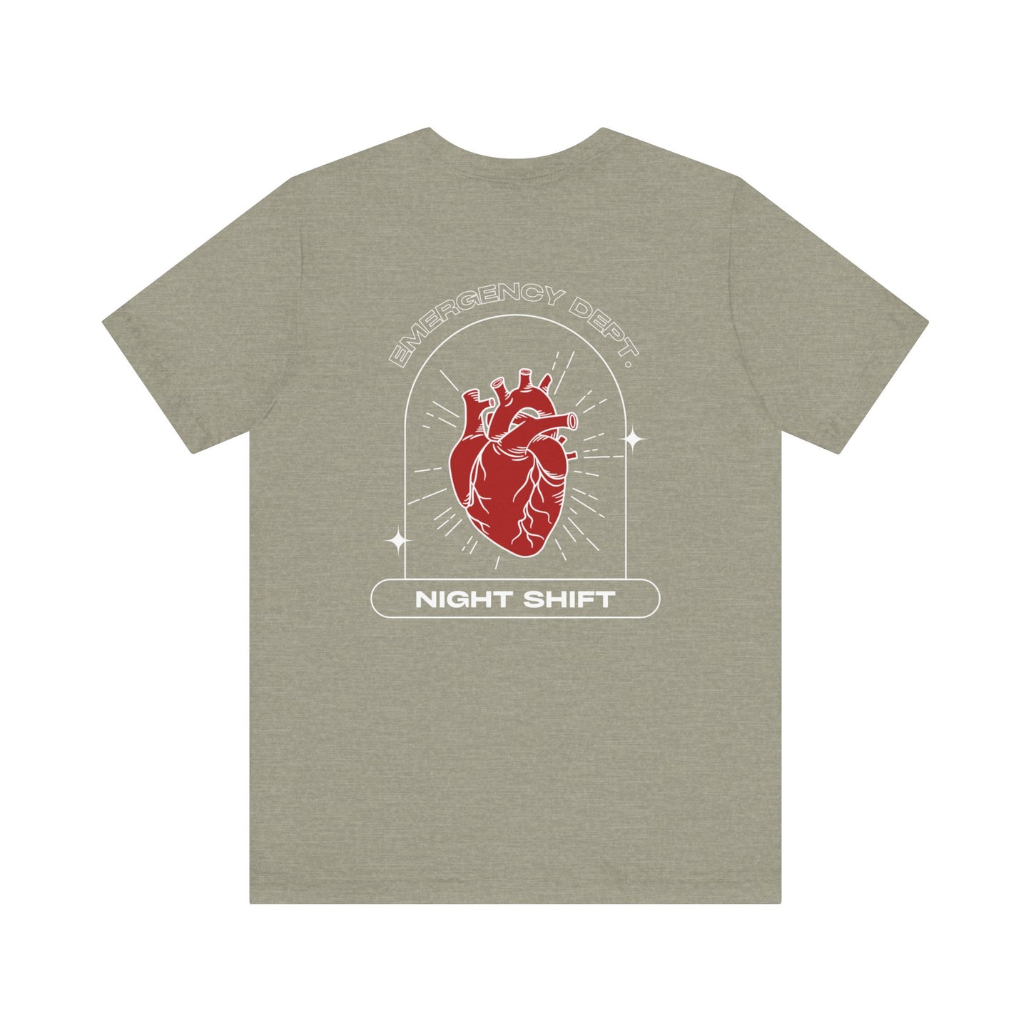Emergency Department Printed Unisex Tee - Casual Comfort, Gift for Heart Lovers, Everyday Wear, Unique Style, Casual T-Shirt
