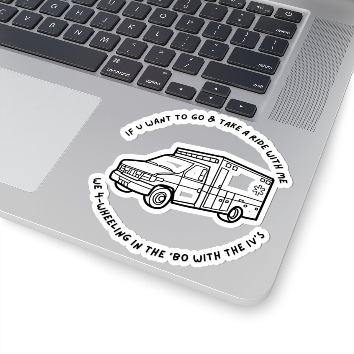 Retro Ambulance Kiss-Cut Stickers - Fun Car Decor for Adventurers