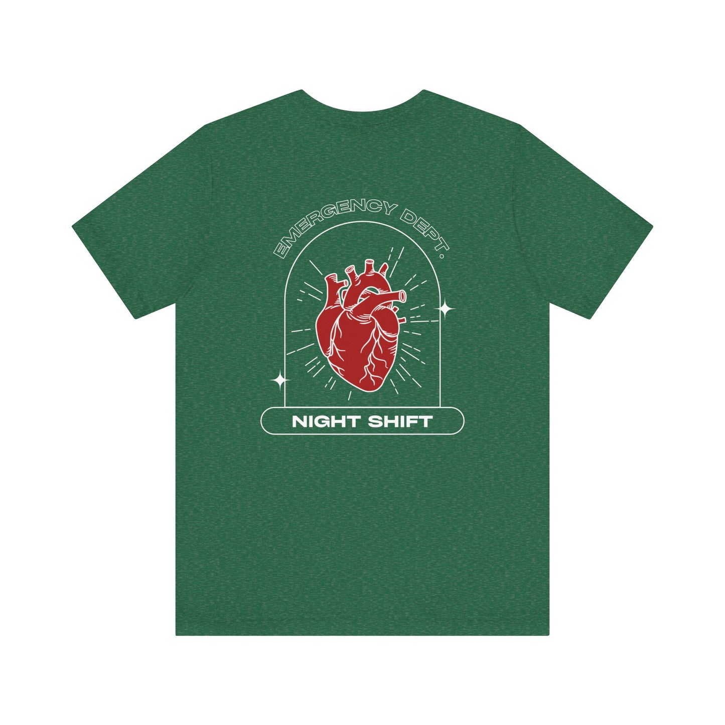 Emergency Department Printed Unisex Tee - Casual Comfort, Gift for Heart Lovers, Everyday Wear, Unique Style, Casual T-Shirt