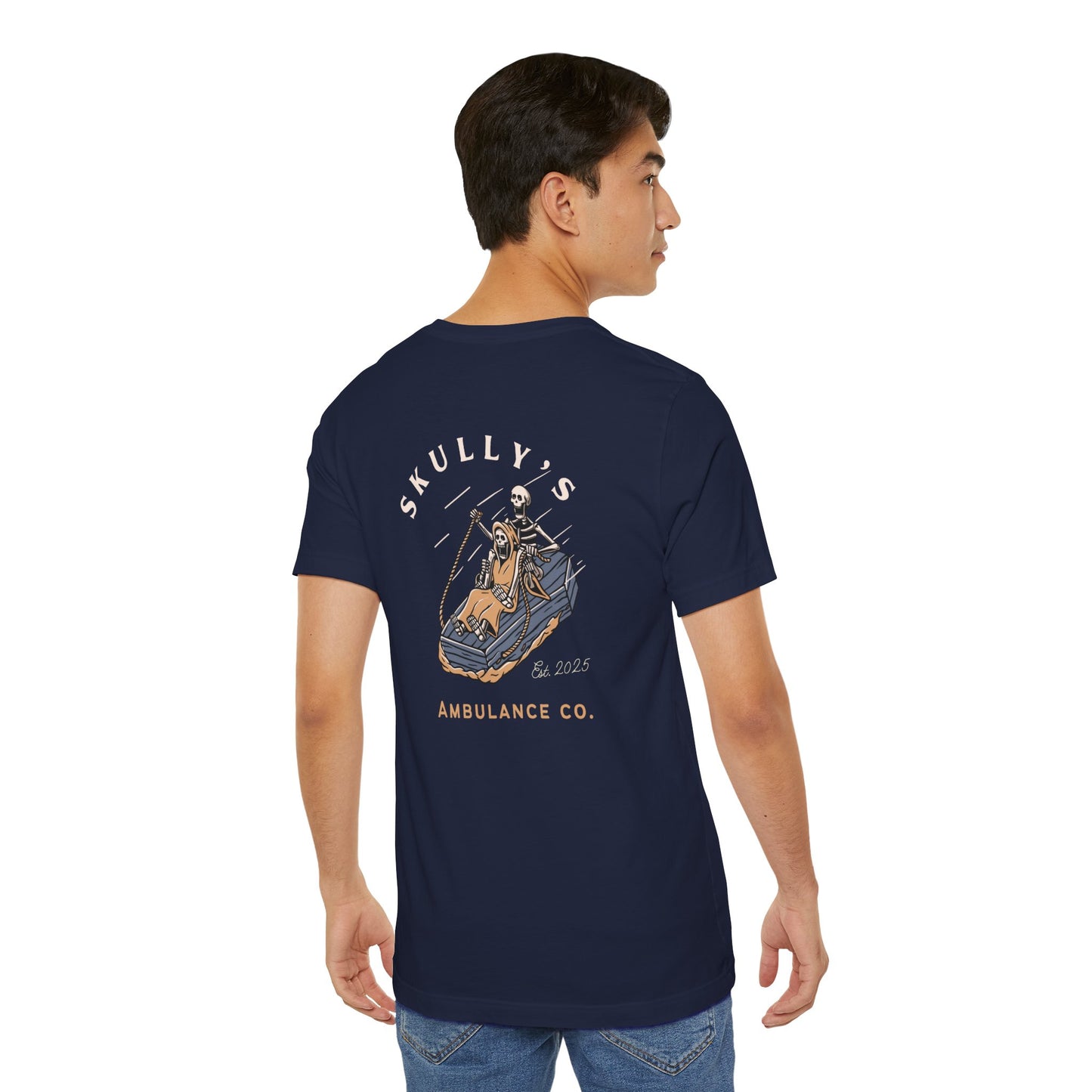 Skully’s Ambulance Co.| First Responder | Paramedic tshirt | EMT | skeleton shirt