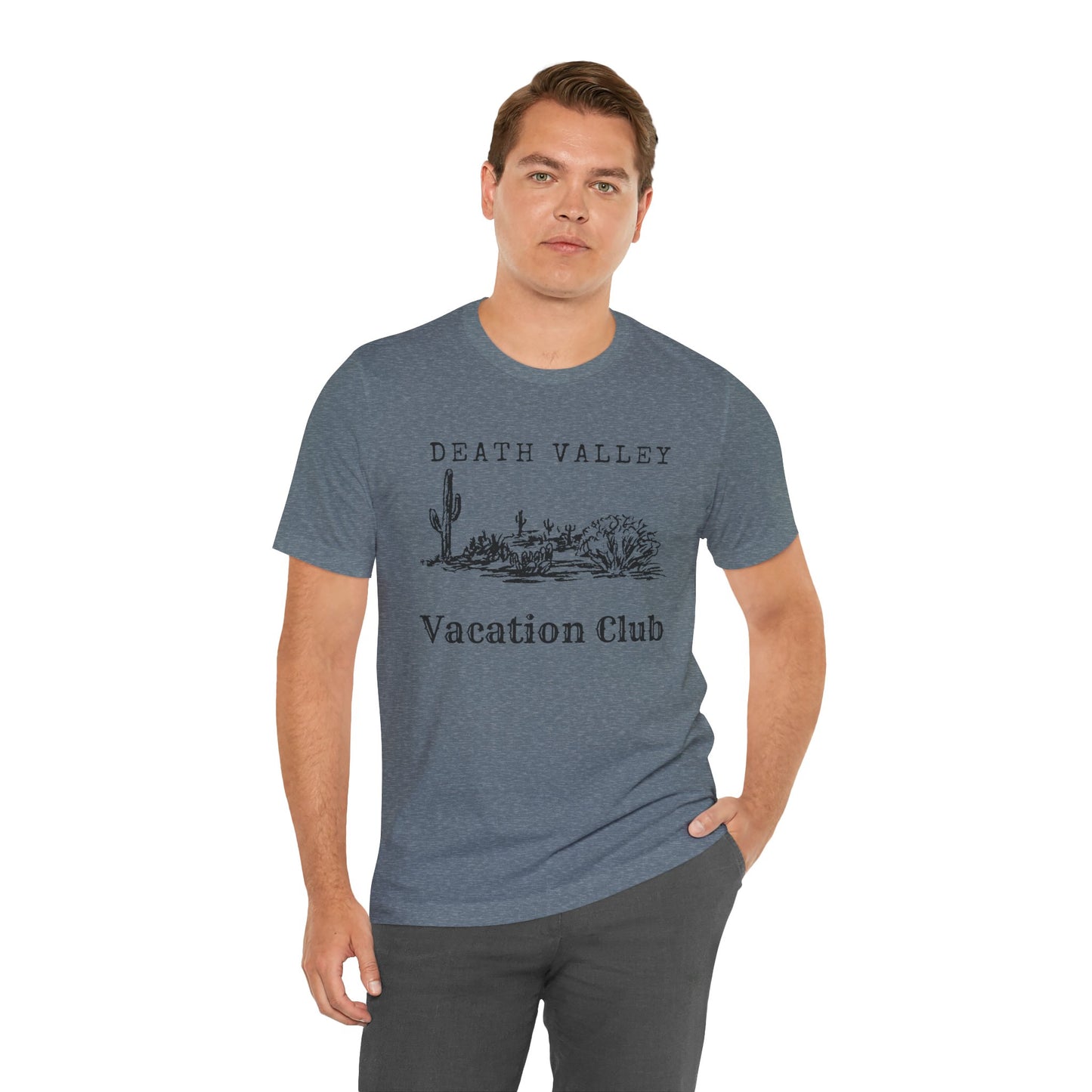 Death Valley Vacation Club Unisex Tee - Casual Cactus Graphic T-Shirt