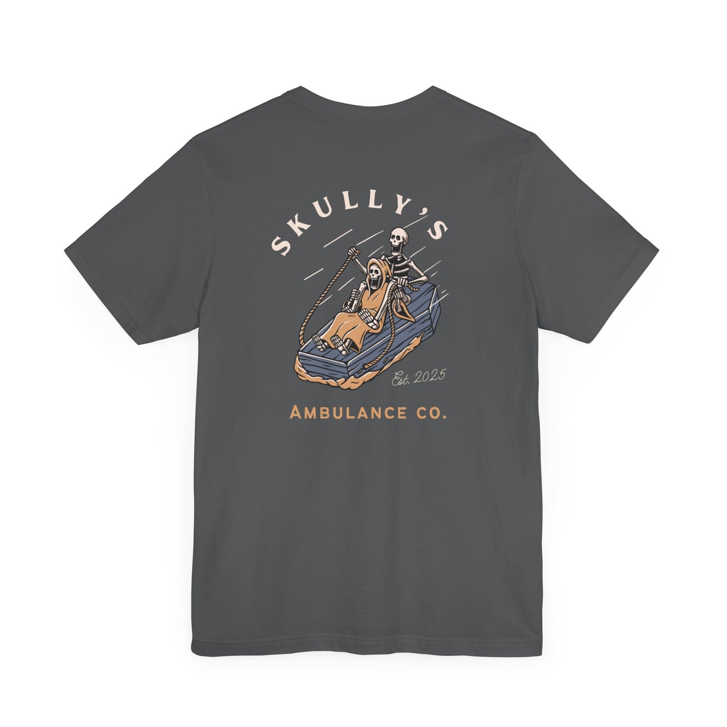 Skully’s Ambulance Co.| First Responder | Paramedic tshirt | EMT | skeleton shirt