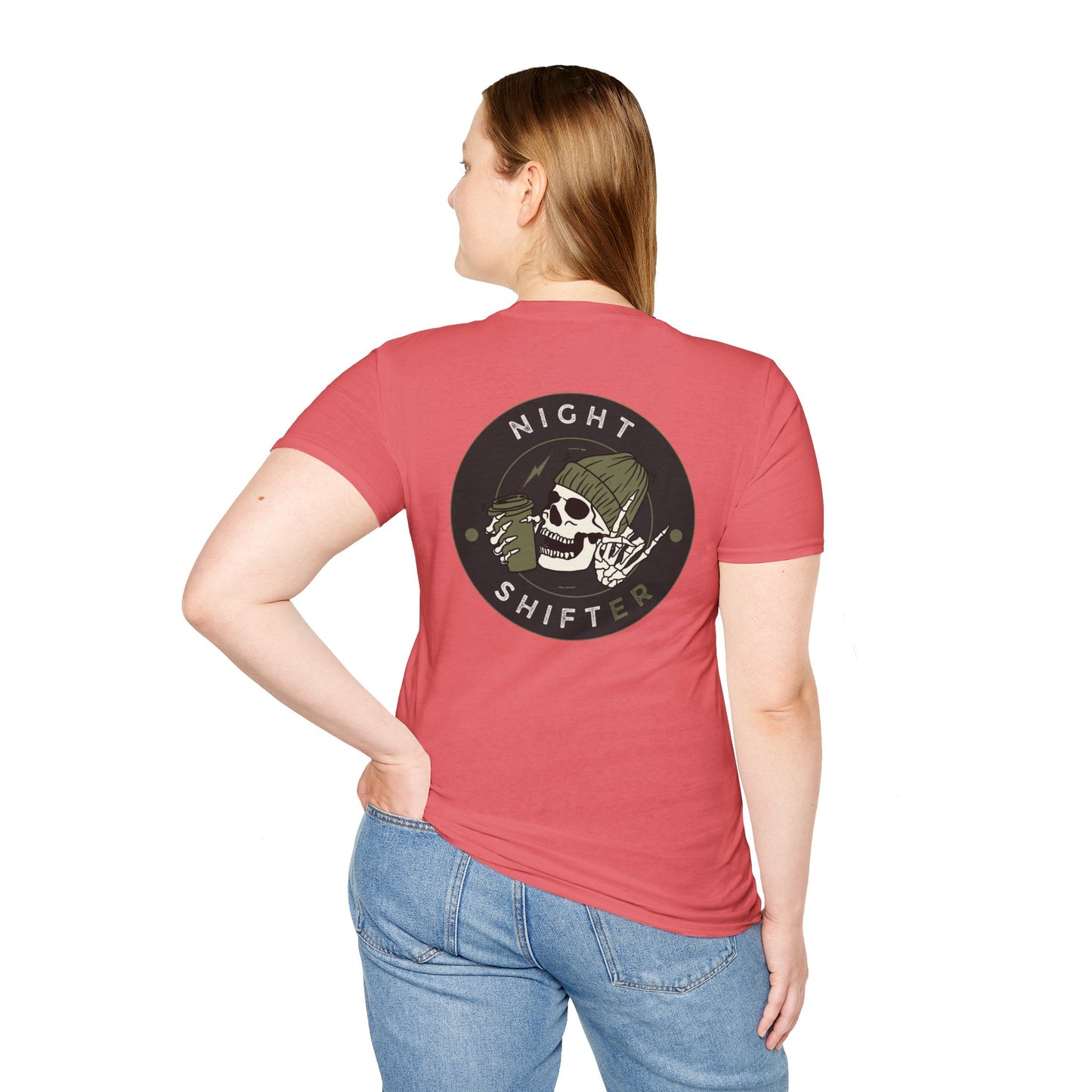 Night Shifter Skull T-Shirt | Unisex graphic tee for nurses| EMT | Paramedic| Spooky Vibes