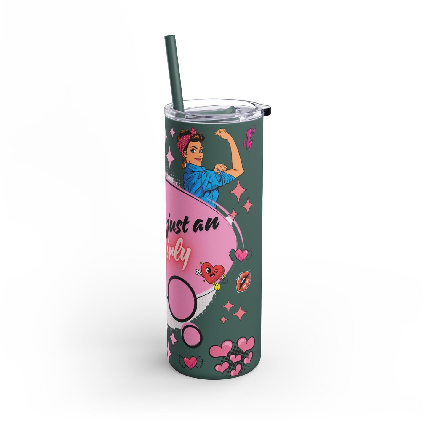 EMT Girly Skinny Tumbler - 20oz Matte Drinkware for Medical Professionals
