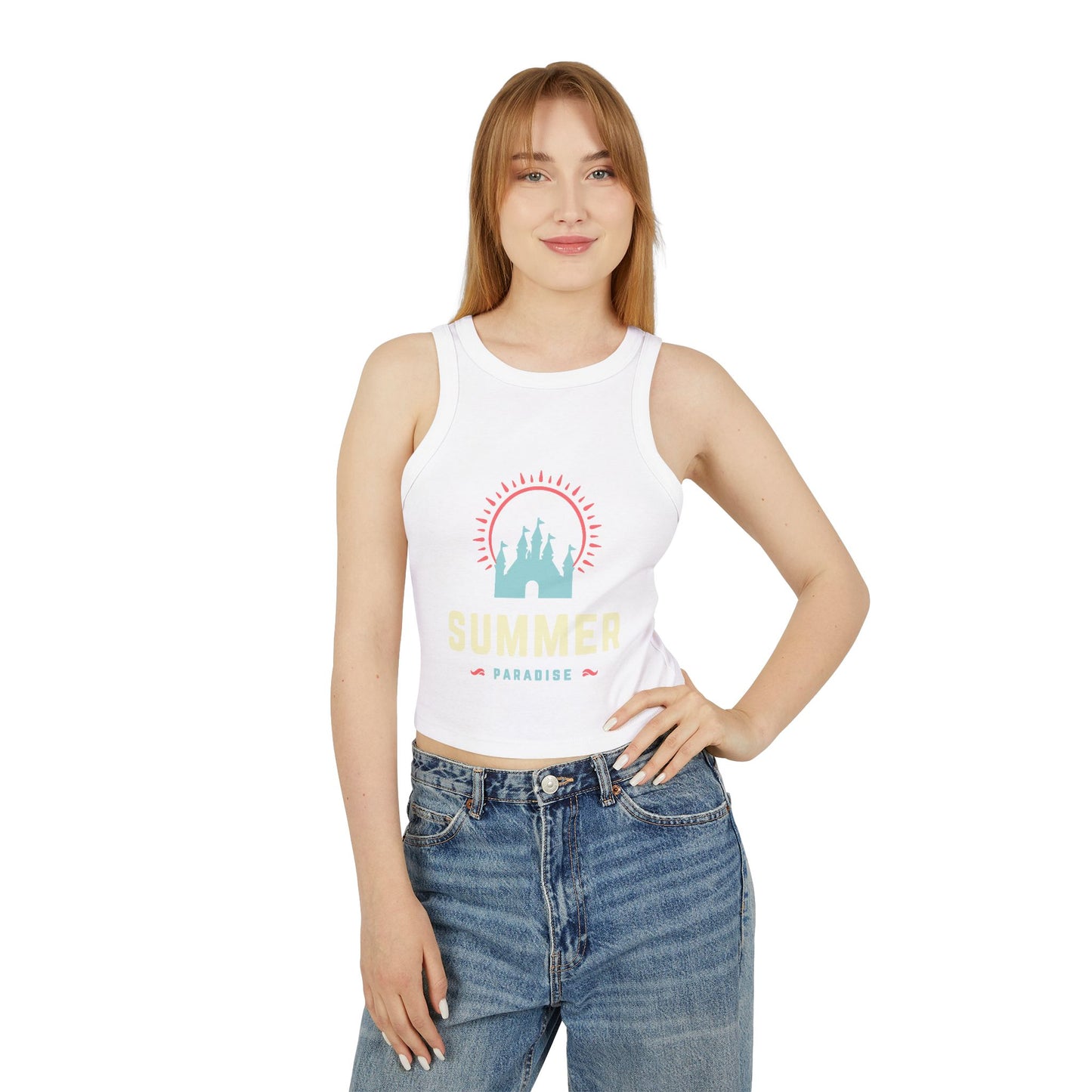Retro Mickey Mouse Racer Tank Top - Perfect for Summer Vibes