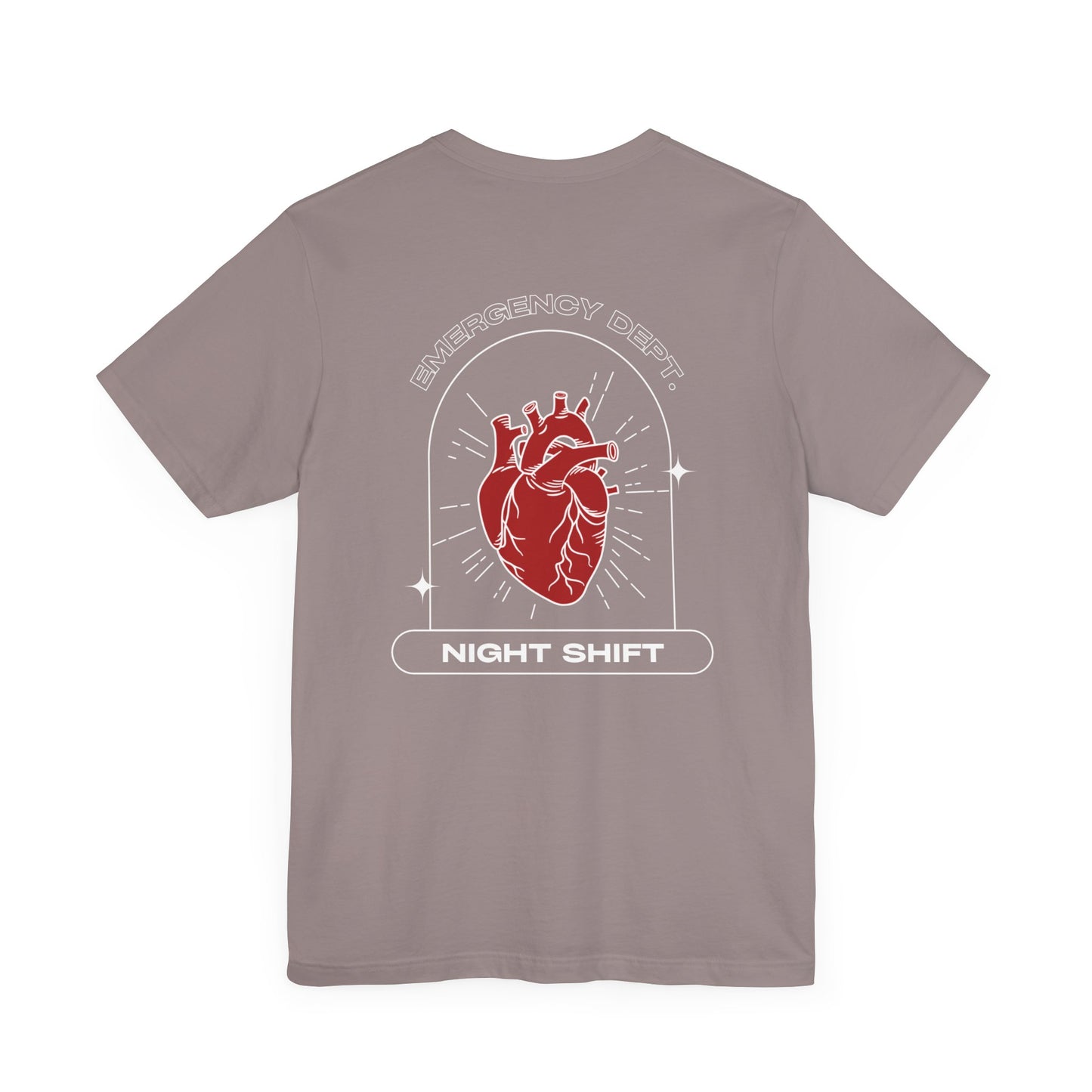 Emergency Department Printed Unisex Tee - Casual Comfort, Gift for Heart Lovers, Everyday Wear, Unique Style, Casual T-Shirt