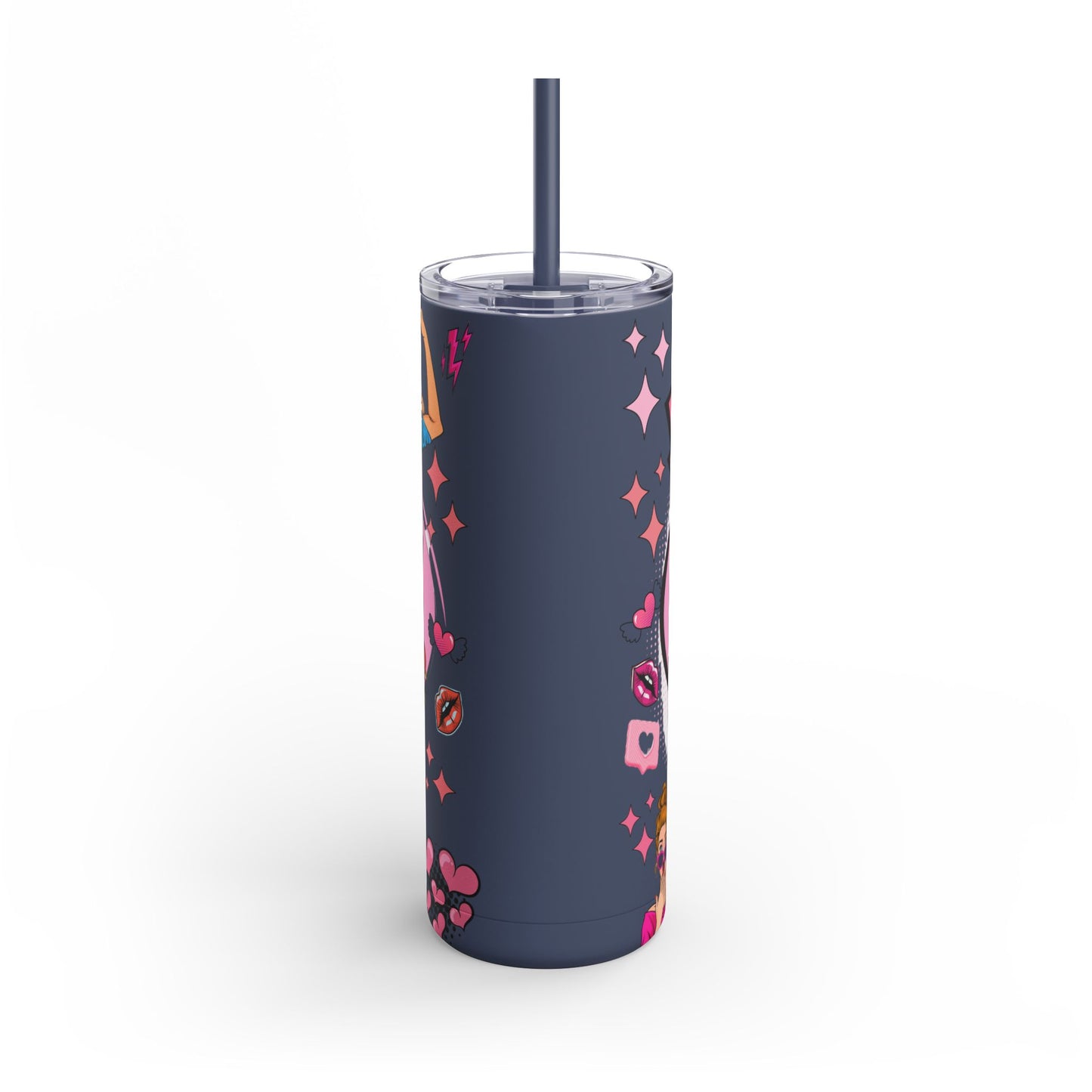 EMT Girly Skinny Tumbler - 20oz Matte Drinkware for Medical Professionals