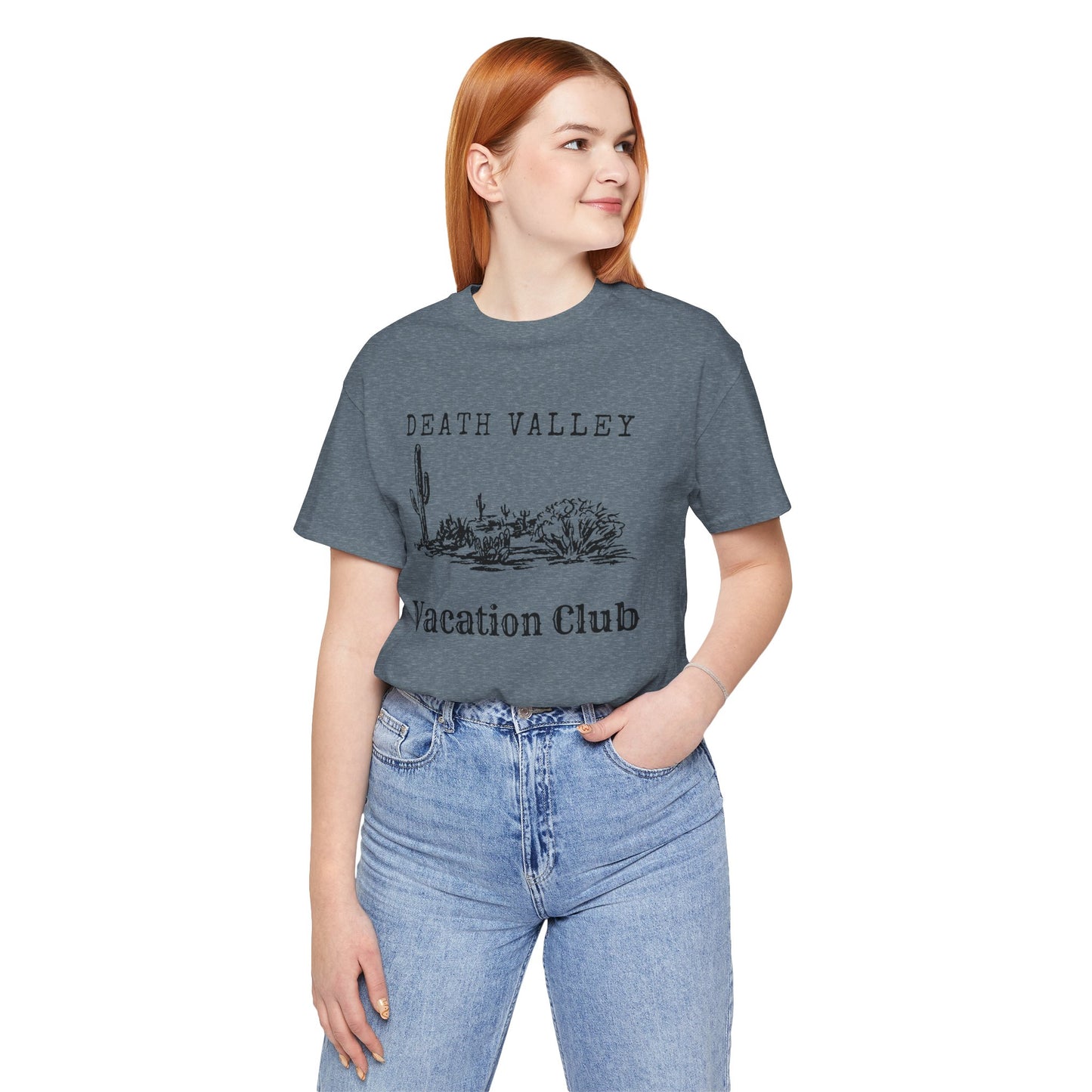 Death Valley Vacation Club Unisex Tee - Casual Cactus Graphic T-Shirt
