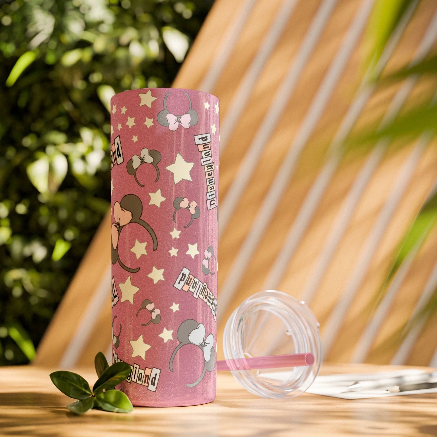 Disneyland Skinny Tumbler with Straw - 20oz - Cute Mickey Mouse Design for Theme Park Lovers