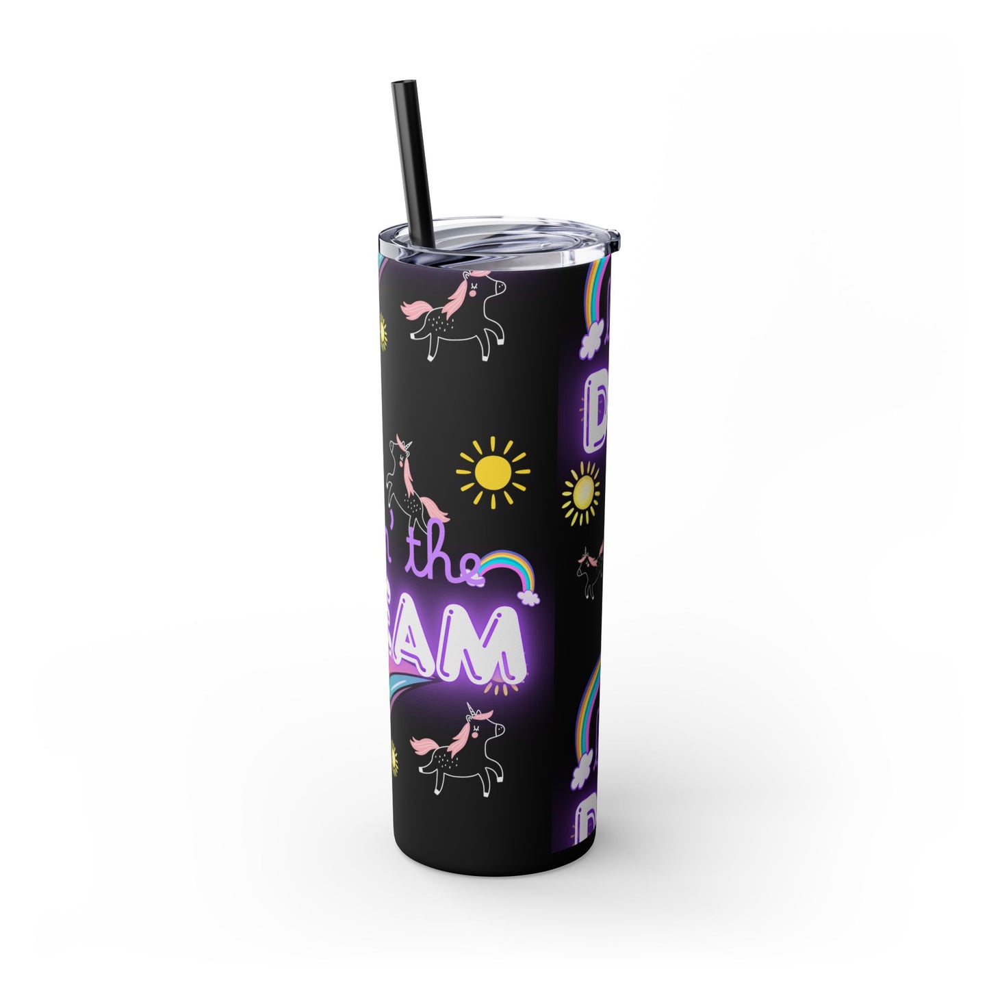 Living the Dream Skinny Tumbler with Straw - 20oz Inspirational Drinkware funny gift for nurses, EMT’s, paramedics, teachers