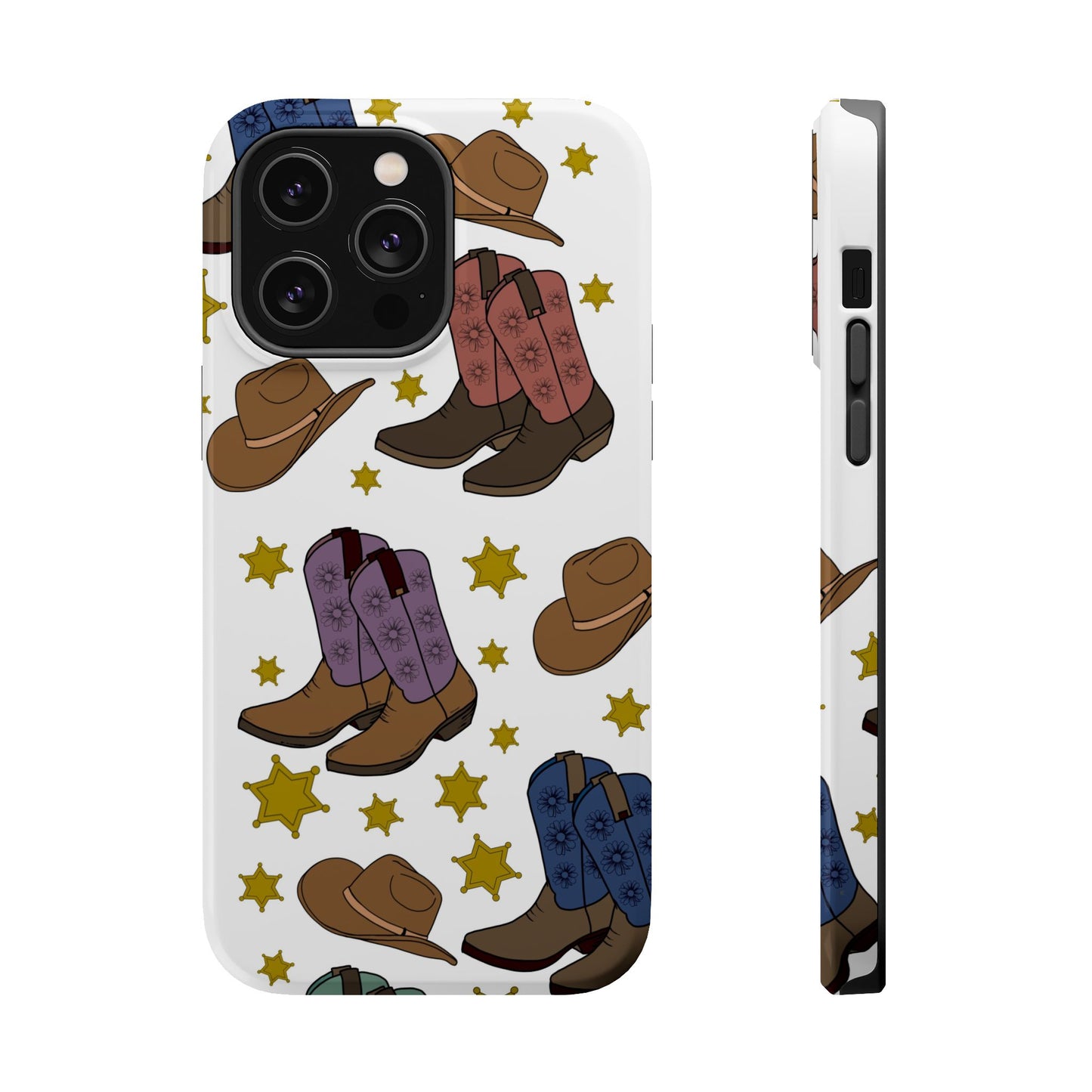 Cowboy Boots Magnetic Tough Case - Durable Phone Protection with Western Flair