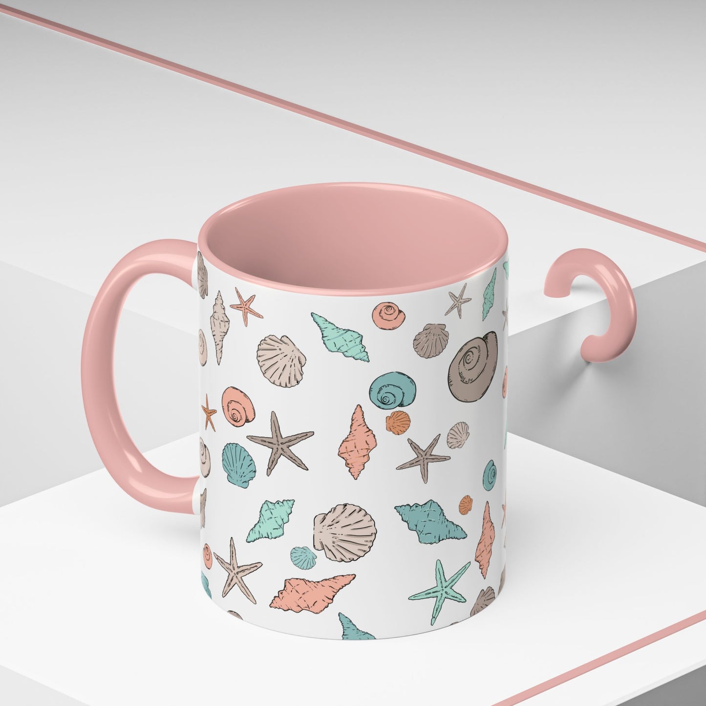 Coastal Seashell Accent Coffee Mug - 11oz & 15oz