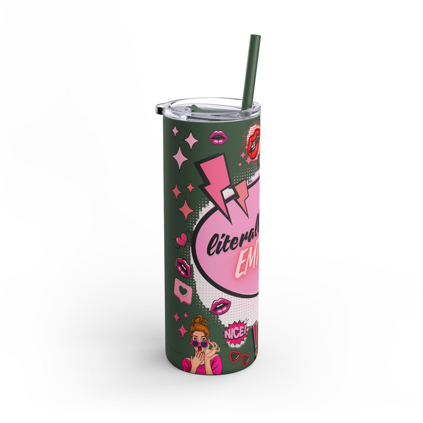 EMT Girly Skinny Tumbler - 20oz Matte Drinkware for Medical Professionals