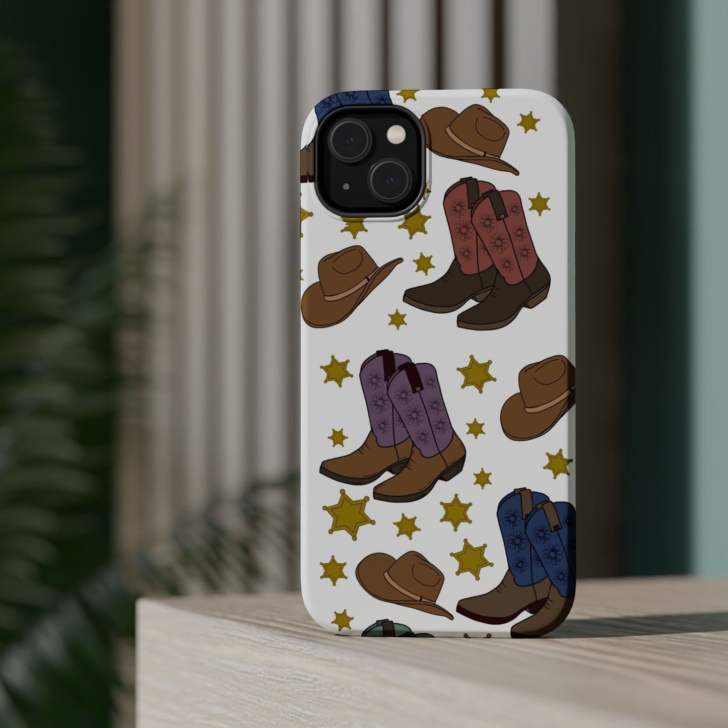 Cowboy Boots Magnetic Tough Case - Durable Phone Protection with Western Flair