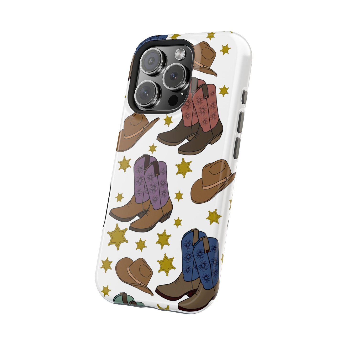 Cowboy Boots Magnetic Tough Case - Durable Phone Protection with Western Flair