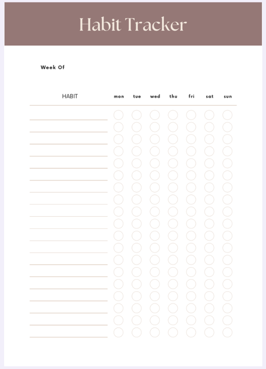 🧠 DIGITAL HABIT TRACKER | Productivity Planner | Instant Download (GoodNotes, PDF, iPad Compatible)